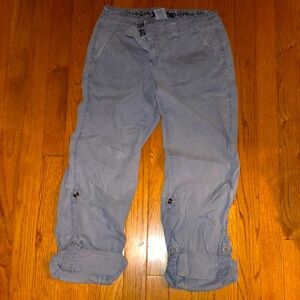 Old Navy Stretch Capri/Pant Adjustable length Light Blue Size 4